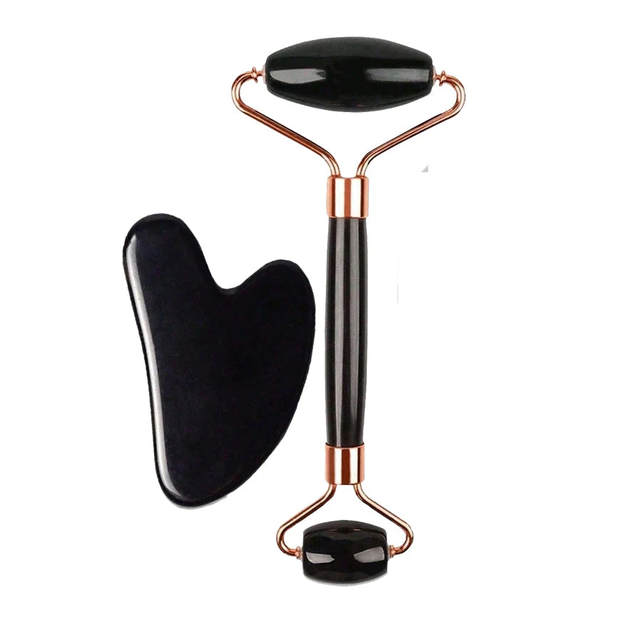 Set de cuidado facial con rodillo de hielo y Gua Sha