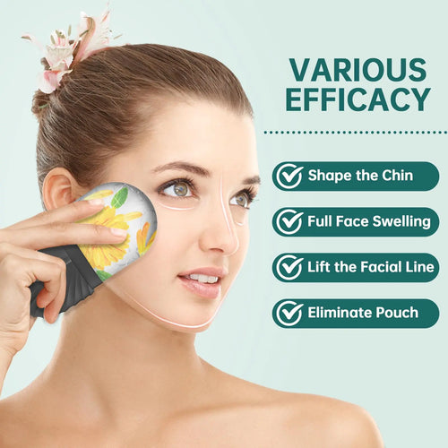 Set de cuidado facial con rodillo de hielo y Gua Sha