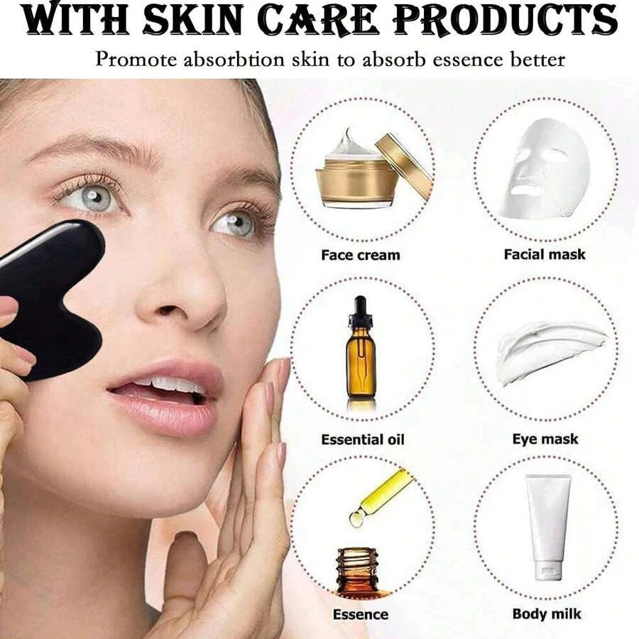 Set de cuidado facial con rodillo de hielo y Gua Sha